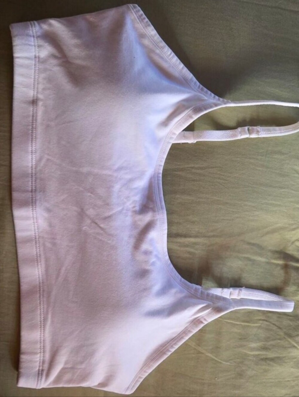 NWOT- Pact Organic- White Scoop Bralette